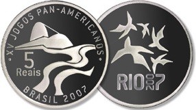 Em abril de 2007, o BC lançou a moeda comemorativa pelos Jogos Panamericano no Brasil, o Rio 2007 — Foto: Reprodução/BC