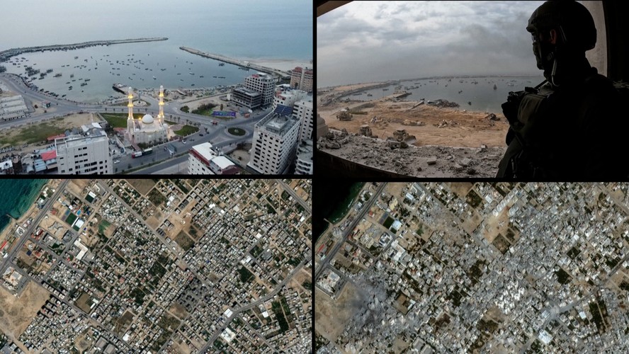 Faixa de Gaza: com guerra em fase final, veja antes e depois do ...