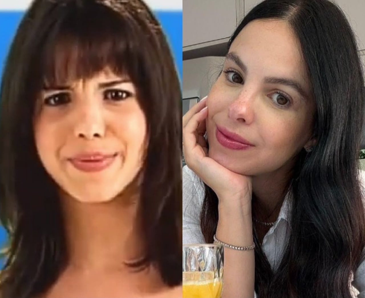 Sthefany Brito era responsável pelo programa às quintas-feiras nessa época. Ela continua trabalhando como atriz e acaba de ter o seu terceiro filho — Foto: Reprodução/TV Globo e Instagram