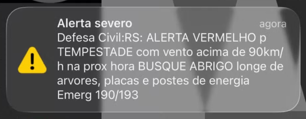 Imagem ilustrativa sobre Tornado e tempestade põem 341 cidades sob alerta extremo