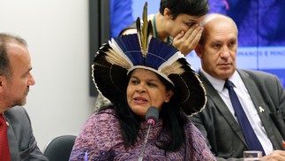Sonia Guajajara (PSOL), ministra dos Povos Originários — Foto: Michel Jesus/Câmara dos Deputados