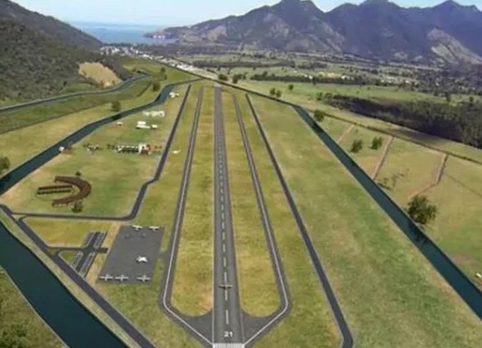 Pista de pouso para aviões no condomínio Portobello — Foto: Reprodução