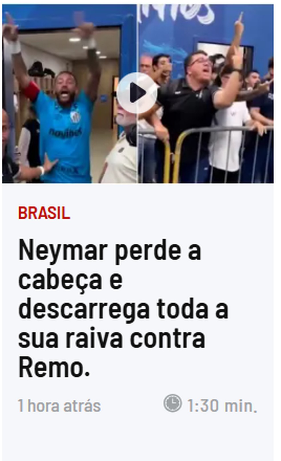 Repercussão da confusão envolvendo Neymar no jornal Marca — Foto: Reprodução / Marca
