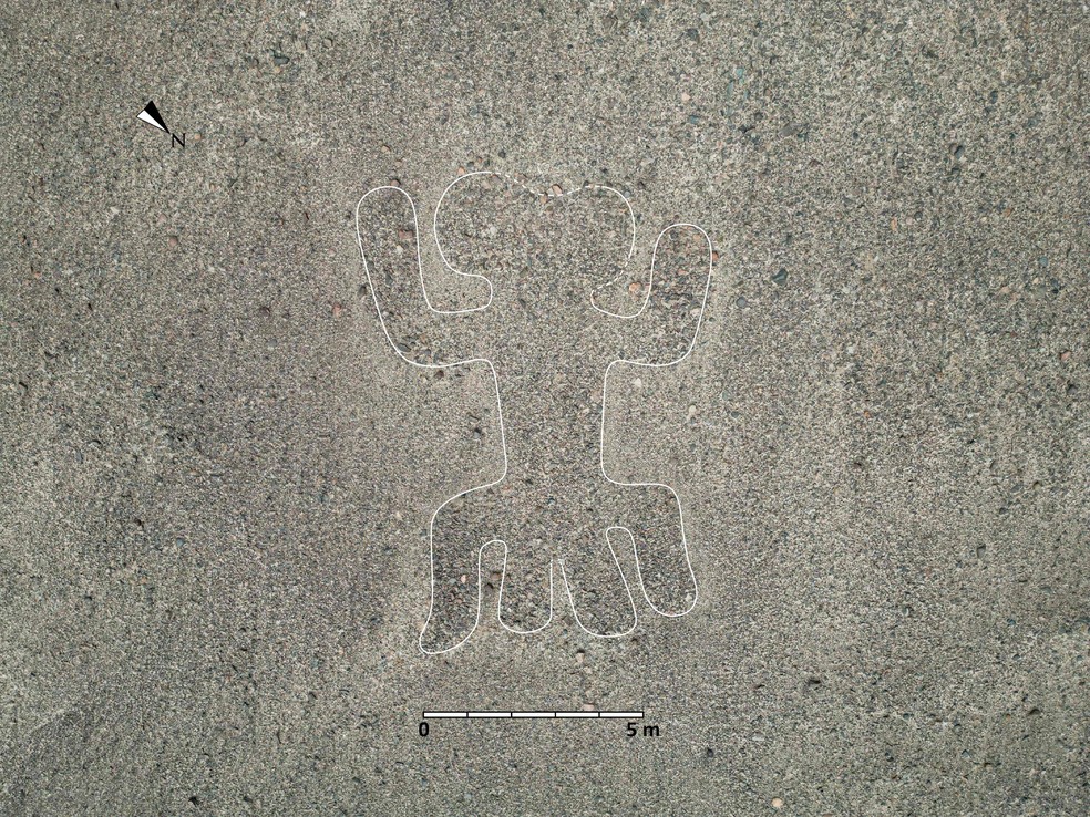 Local da descobertas dos novos geoglifos de Nazca fica a cerca de 400 quilmetros ao Sul de Lima  Foto: Yamagata University / AFP