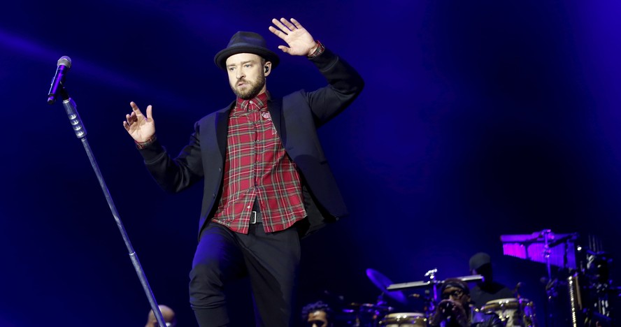 Justin Timberlake durante apresentação no Rock in Rio, em 2017