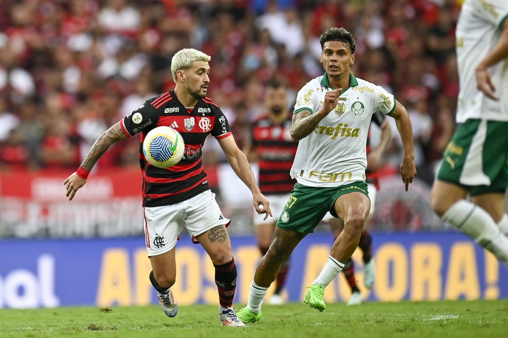 Flamengo e Palmeiras se enfrentaram no Maracanã — Foto: Marcelo Cortes/Flamengo