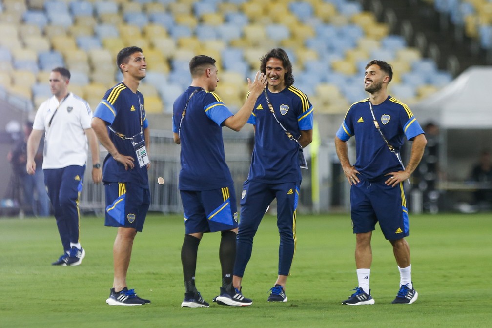 Boca Juniors no Maracanã antes da Libertadores de 2023, decidida entre os xeneizes e o Fluminense. Dois clubes clientes da Off Side — Foto: Guito Moreto