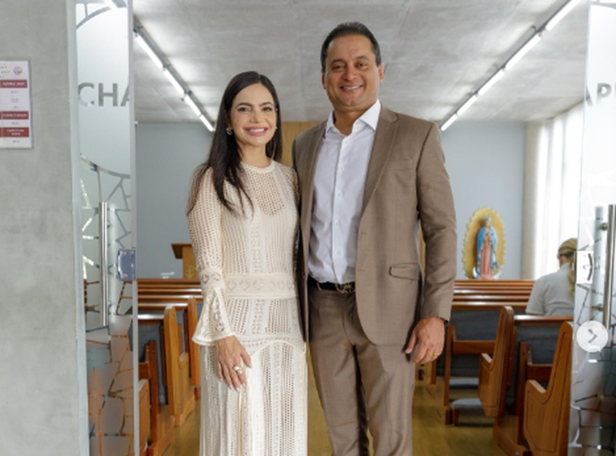 Senador Weverton com a esposa Samya Rocha