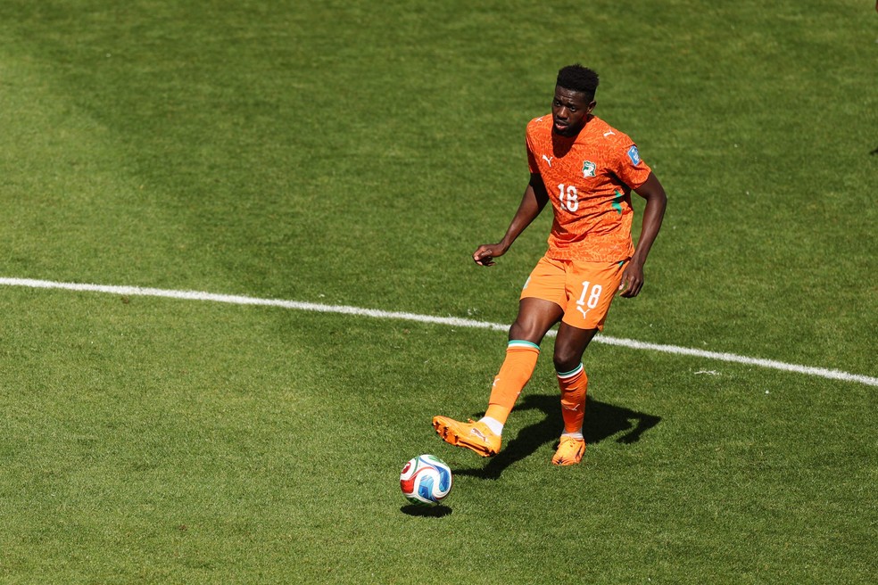 Ibrahim Sangare na partida Alemanha x Costa do Marfim — Foto: Getty Images via AFP