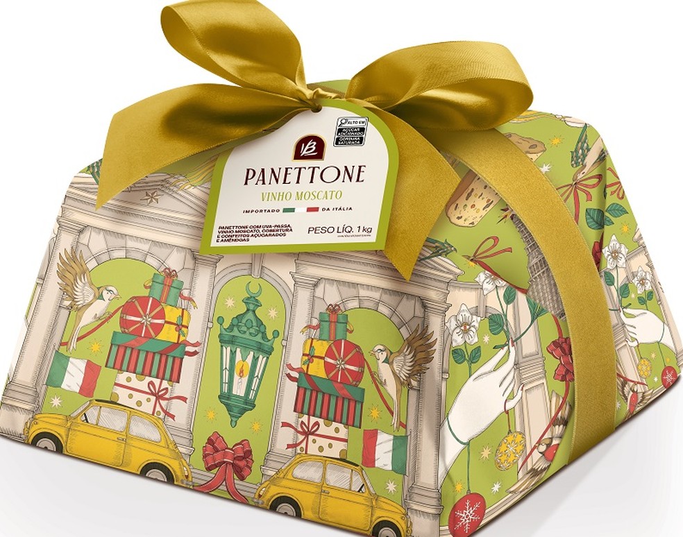 Panettone with Casa Bauducco Moscato wine — Photo: Disclosure