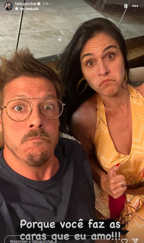 Fabio Porchat declares himself to Priscilla Castello Branco — Photo: Instagram