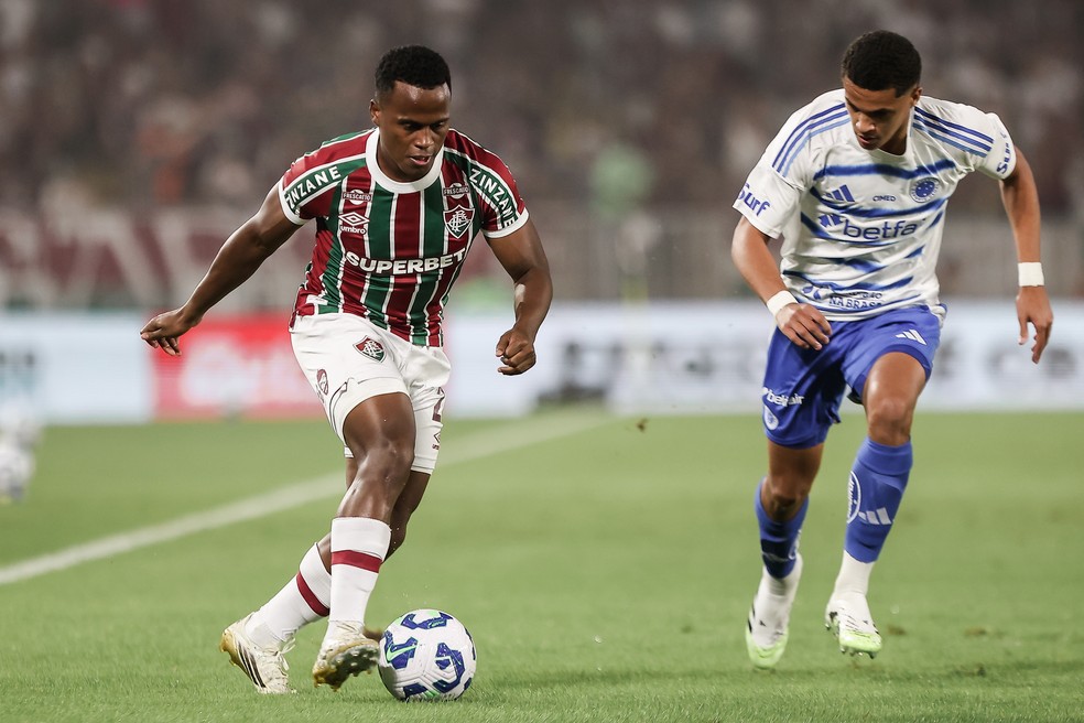 Arias fez seu último jogo pelo Fluminense na derrota por 2 a 0 para o Cruzeiro — Foto: LUCAS MERÇON / FLUMINENSE F.C.