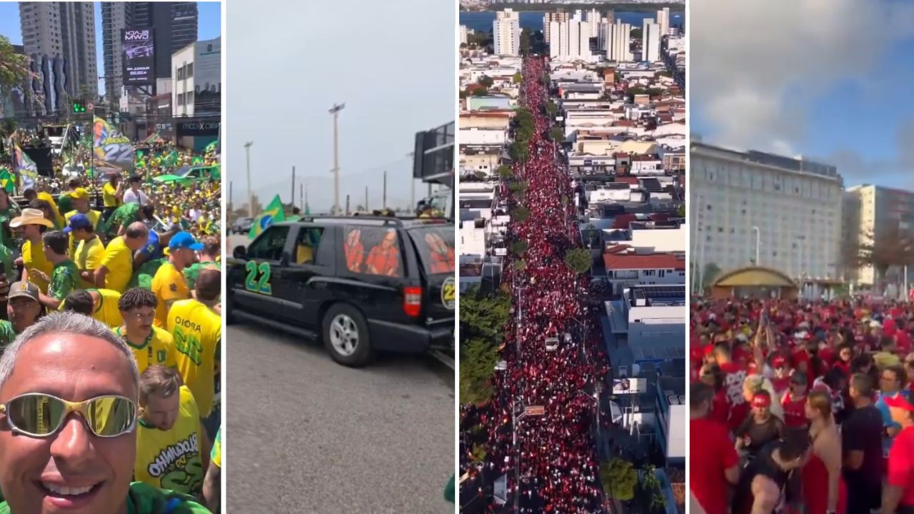 Florianópolis, Goiânia, Aracaju: atos de Lula e Flávio mobilizam apoiadores pelo país; veja vídeos - Foto