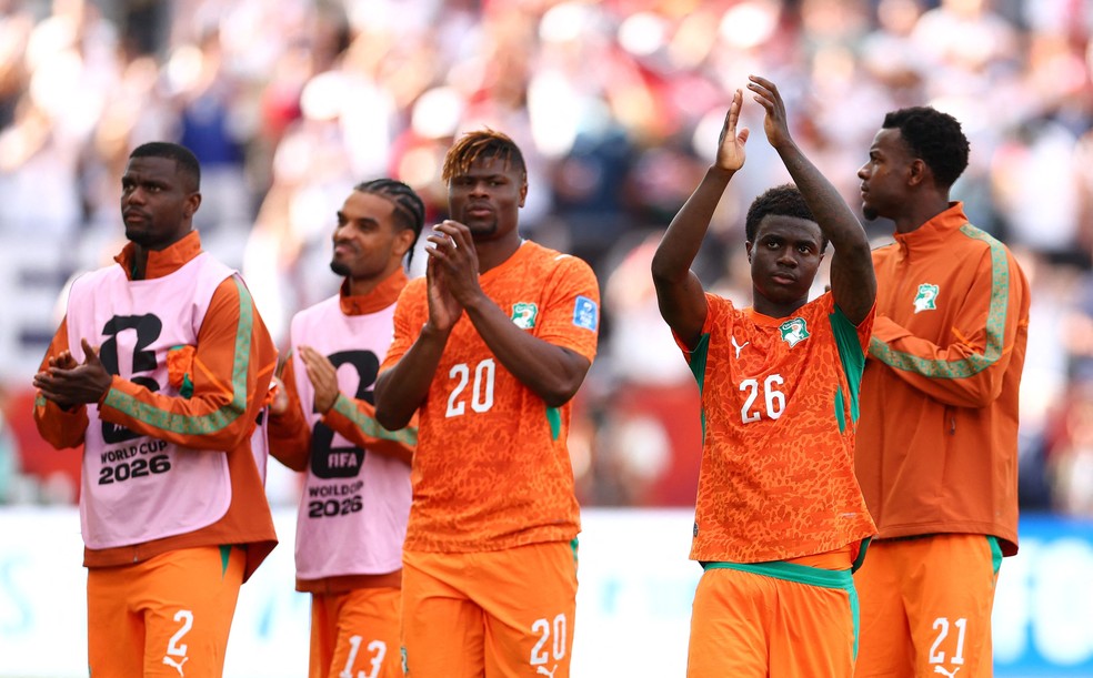 Jogadores da Costa do Marfim — Foto: Getty Images via AFP