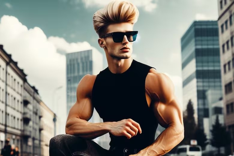 Esta é a aparência de Johnny Bravo na vida real, segundo Copilot — Foto: Co-piloto
