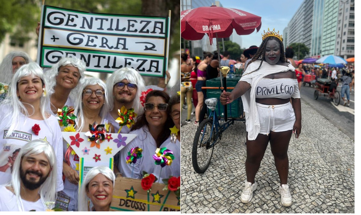 Combate ao racismo, feminicídio e ódio inspiram fantasias em blocos do Rio