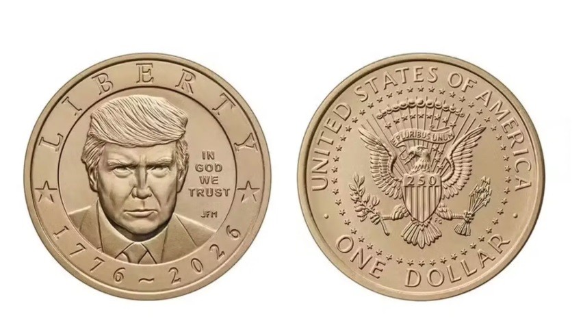 EUA começam a produzir moedas de US$ 1 com imagem de Trump