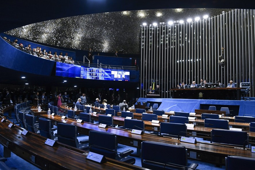 O plenário do Senado em Brasília