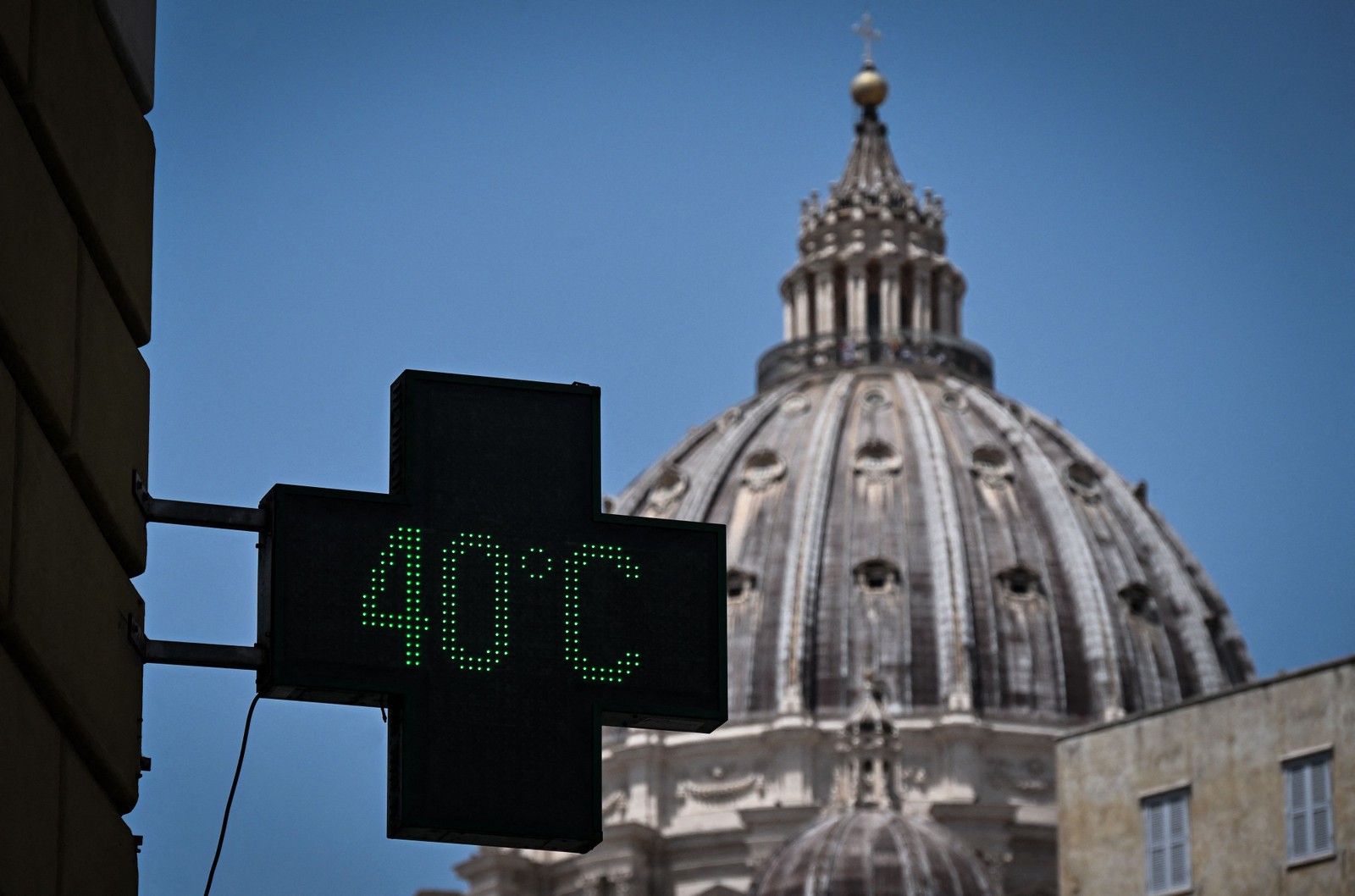 40º em Roma, marcado em julho de 2023 — Foto: TIZIANA FABI