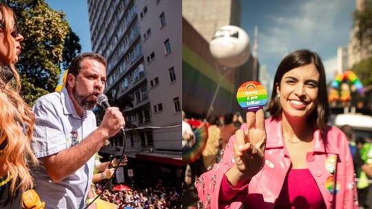 Boulos e Tabata Amaral comparecem à Parada LGBTQIA+; Nunes é ausência por razões médicas