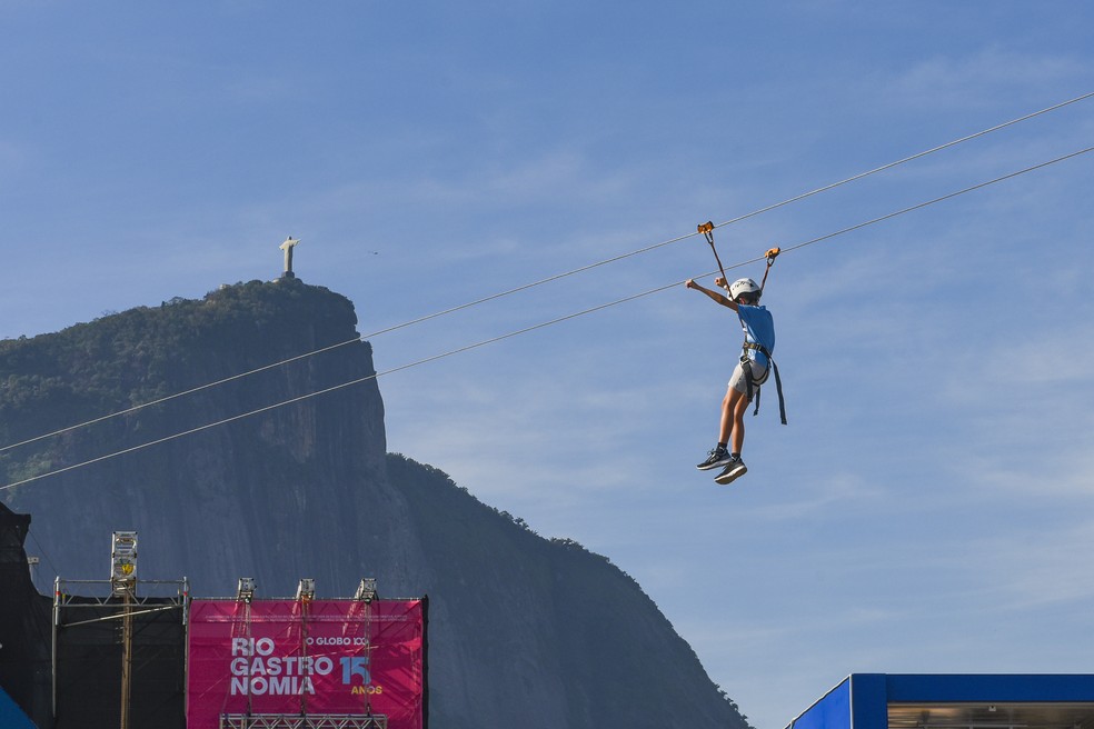 Tirolesa do Rio Gastronomia — Foto: Alex Ferro/Agência O Globo