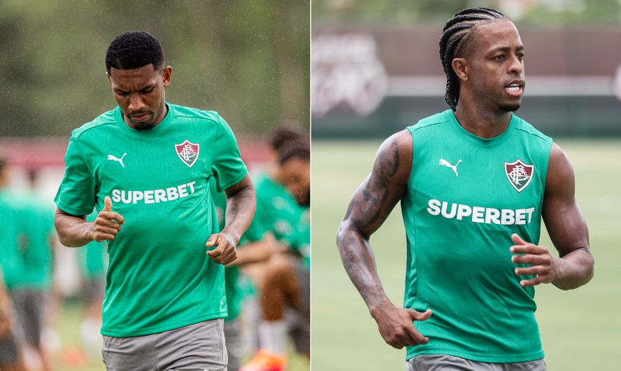 Lelê (à esquerda) e Keno negociam saída do Fluminense
