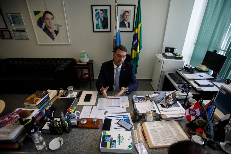 O senador Flávio Bolsonaro