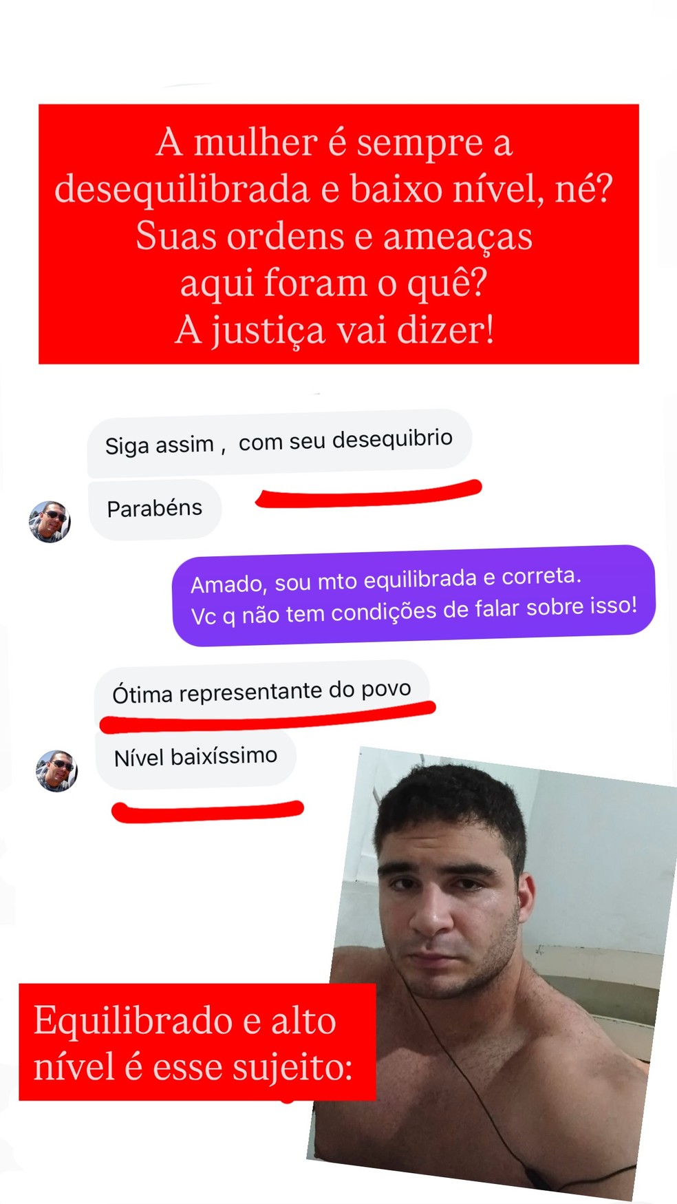 Vereadora é alvo de ameaças de homem que se identificou como pai de Igor Eduardo Pereira Cabral, preso em flagrante após agredir fisicamente a namorada — Foto: Reprodução