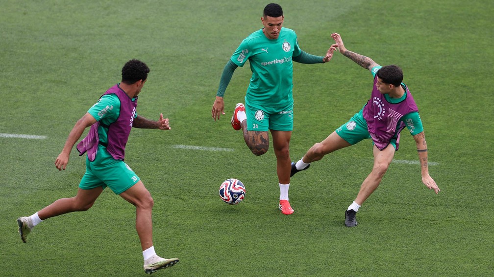 Naves em treino do Palmeiras — Foto: Cesar Greco/Palmeiras