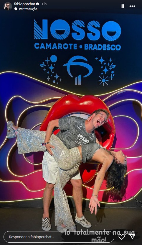 Fabio Porchat declares himself to Priscilla Castello Branco — Photo: Instagram