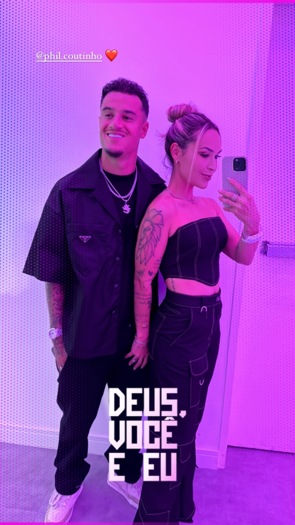 Coutinho e sua espoça na gravação de DVD do Mumuzinho — Foto: Reprodução