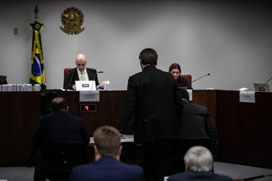 Jair Bolsonaro e Alexandre de Moraes frente a frente no STF