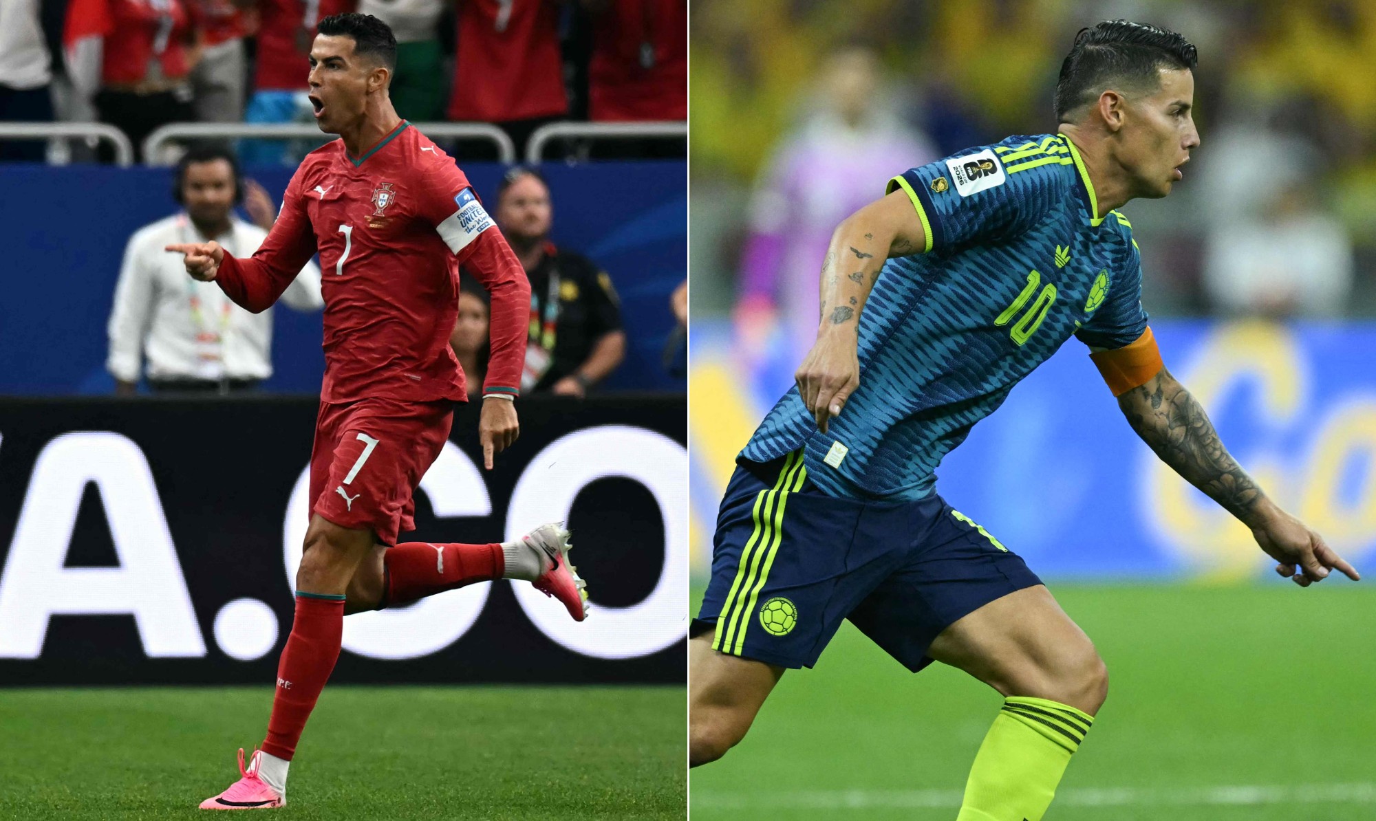 Em duelo inédito pela liderança do grupo, Portugal e Colômbia se adaptam a Cristiano Ronaldo e James Rodríguez