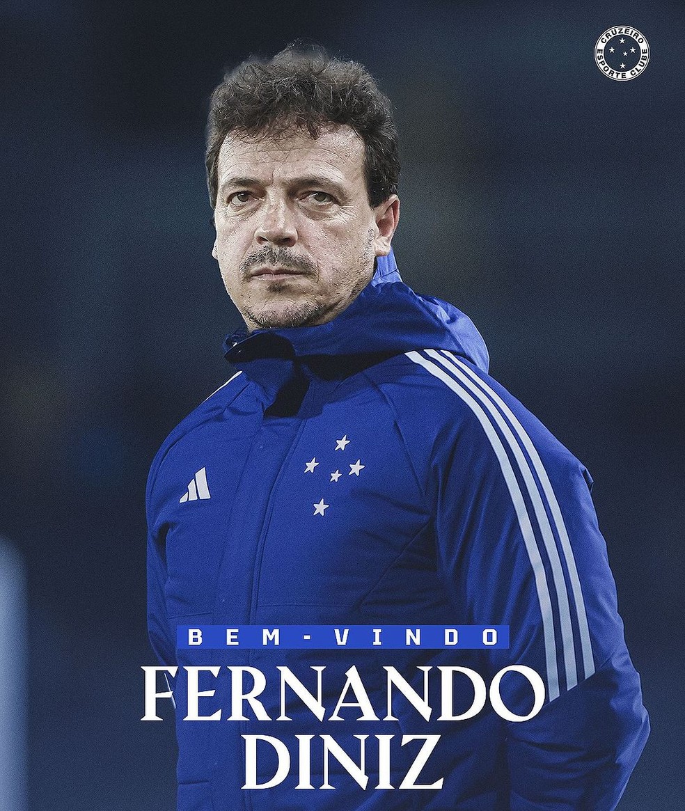 Fernando Diniz é o novo técnico do Cruzeiro — Foto: Reprodução/Redes sociais