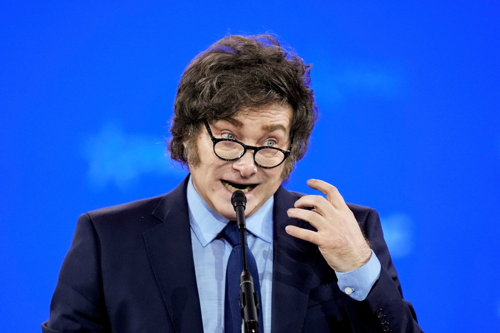 Presidente argentino, Javier Milei — Foto: Kent Nishimura/Bloomberg