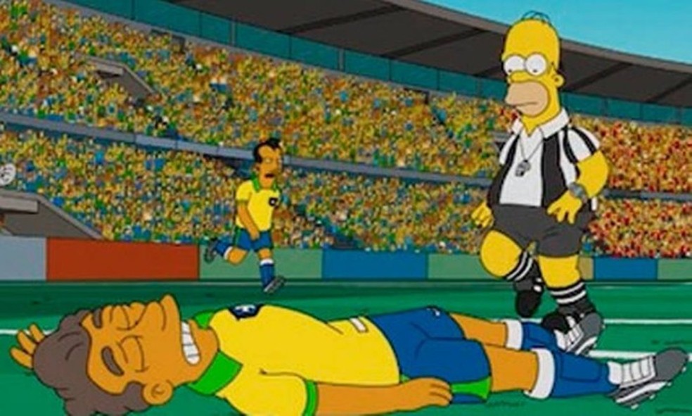 Seriado 'Os Simpsons' prevê derrota do Brasil para a Alemanha — Foto: Reprodução