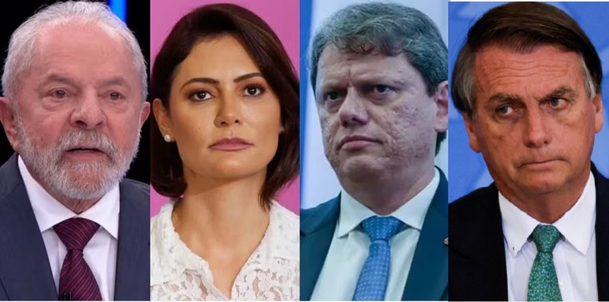 Lula, Michelle, Tacísio e Bolsonaro