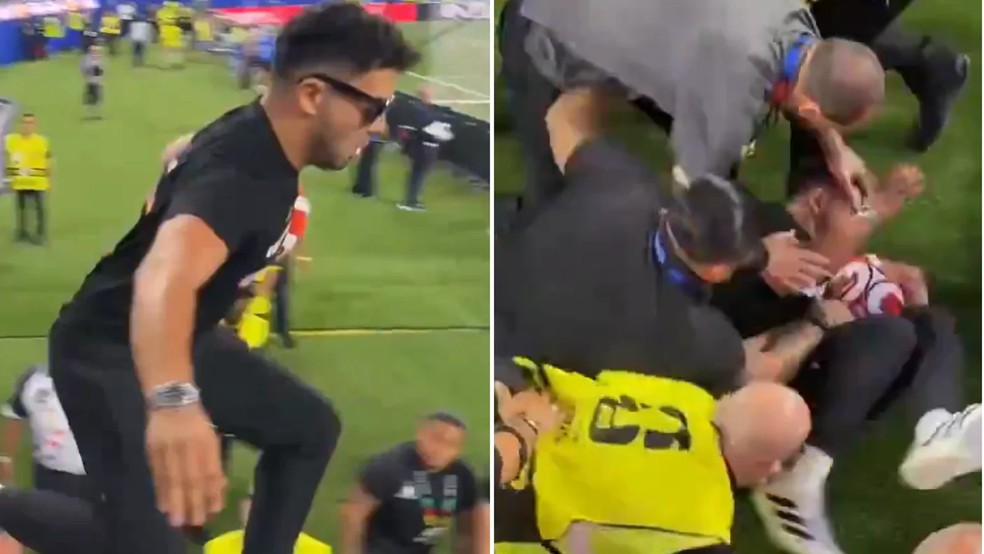 'Pior invasor da história': torcedor que pulou no campo em jogo da Copa ...