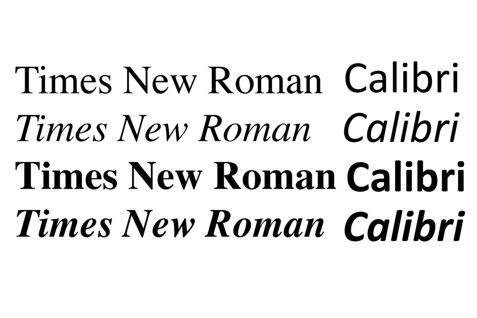 Times New Roman and Calibri fonts — Photo: New York Times / LucasFonts