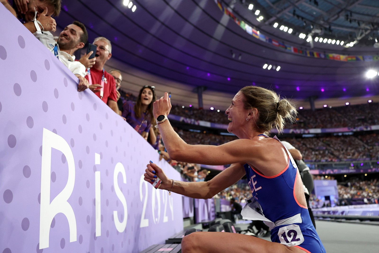 Alice Finot proposed to her boyfriend after the race — Photo: Disclosure / Olympic Games