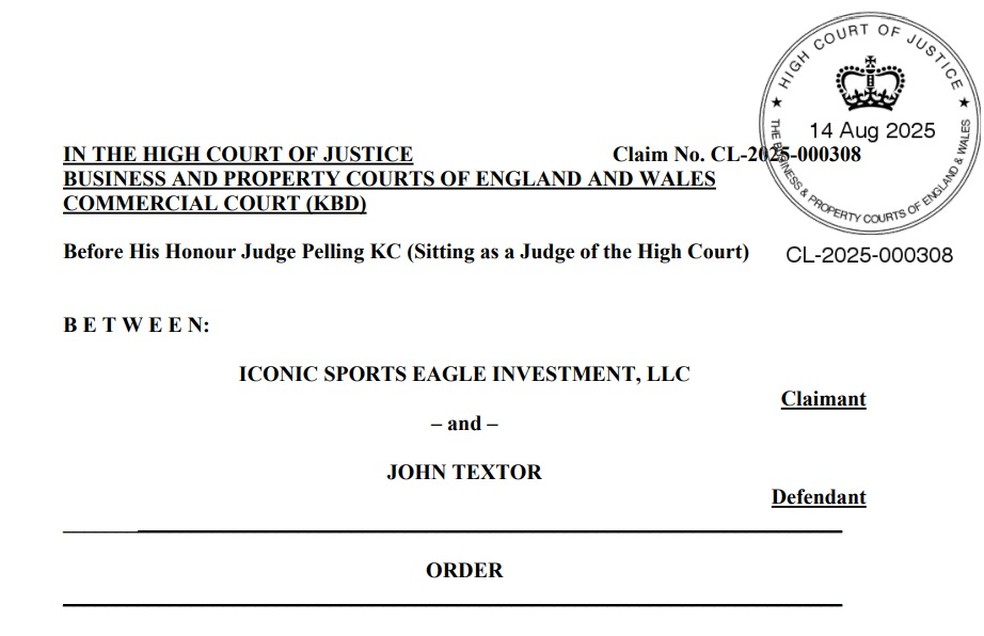 John Textor se comprometeu a não vender clubes de futebol da Eagle — Foto: Reprodução