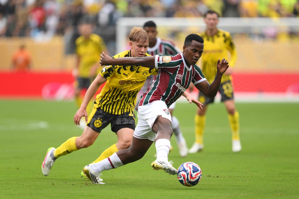 Arias foi o melhor jogador em campo contra o Borussia Dortmund-ALE — Foto: David Ramos / GETTY IMAGES NORTH AMERICA / Getty Images via AFP