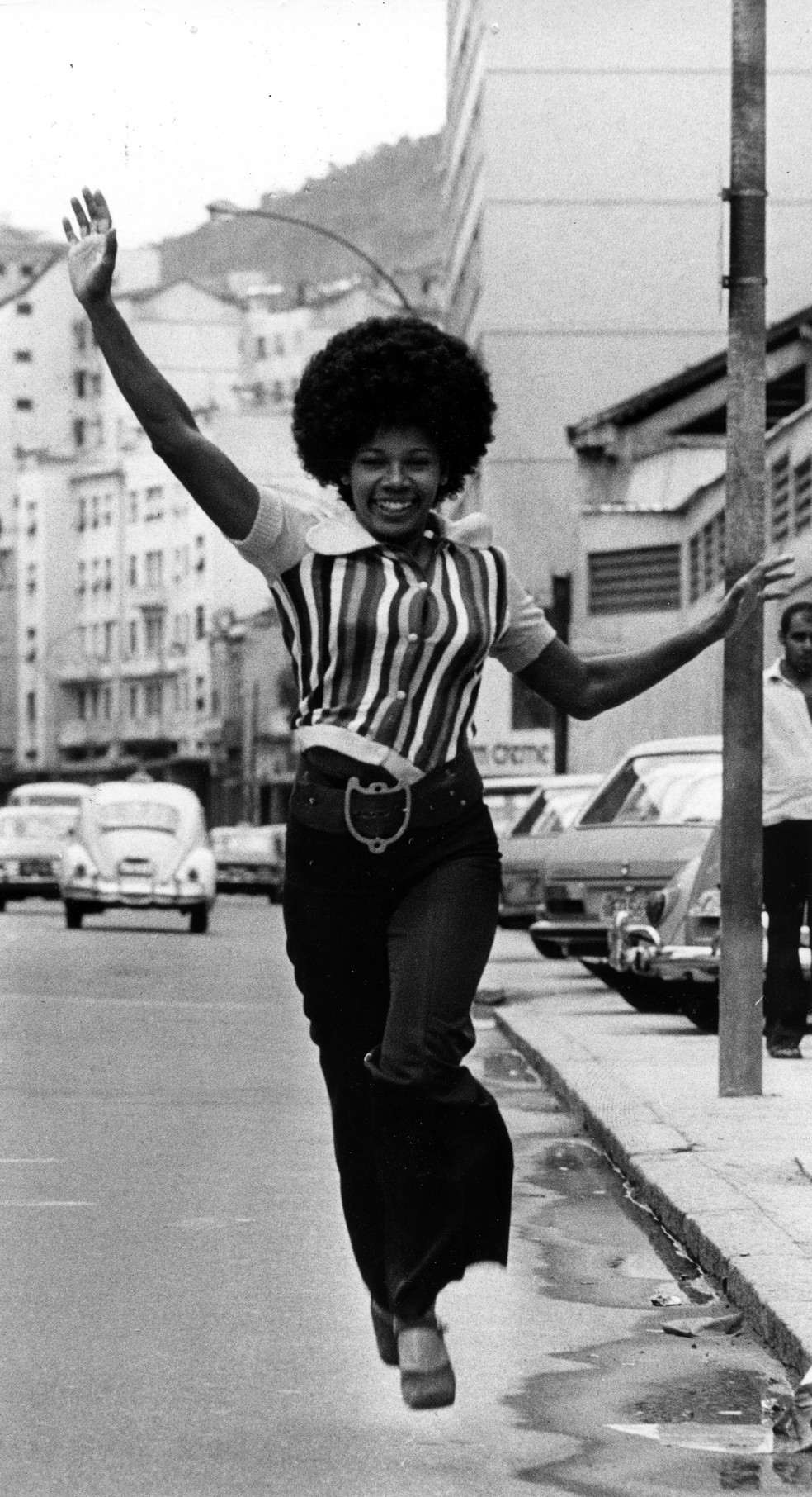 A cantora Sonia Santos, em 1974 — Foto: Eurico Dantas