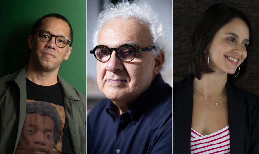 Os escritores Itamar Vieira Junior, Milton Hatoum e Aline Bei