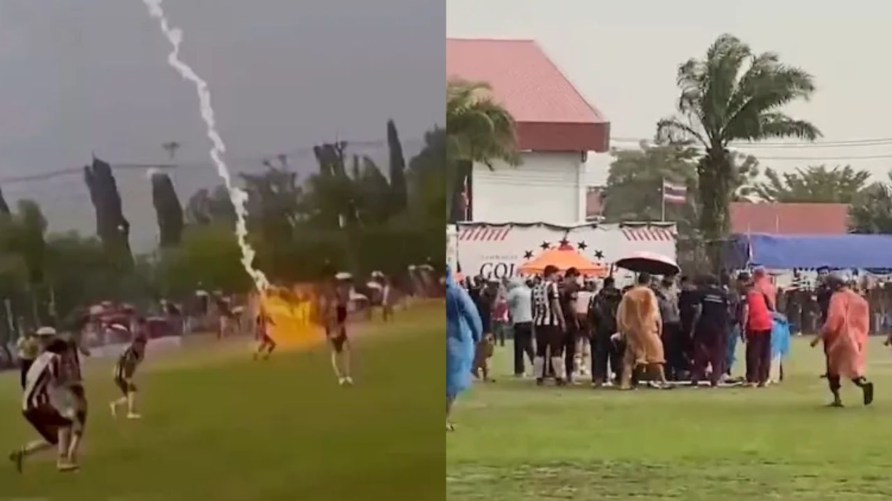 Raio atinge campo durante partida de futebol, mata jogador de 24 anos e deixa outros 12 feridos na Tailândia; vídeo - QTU Questões do Universo