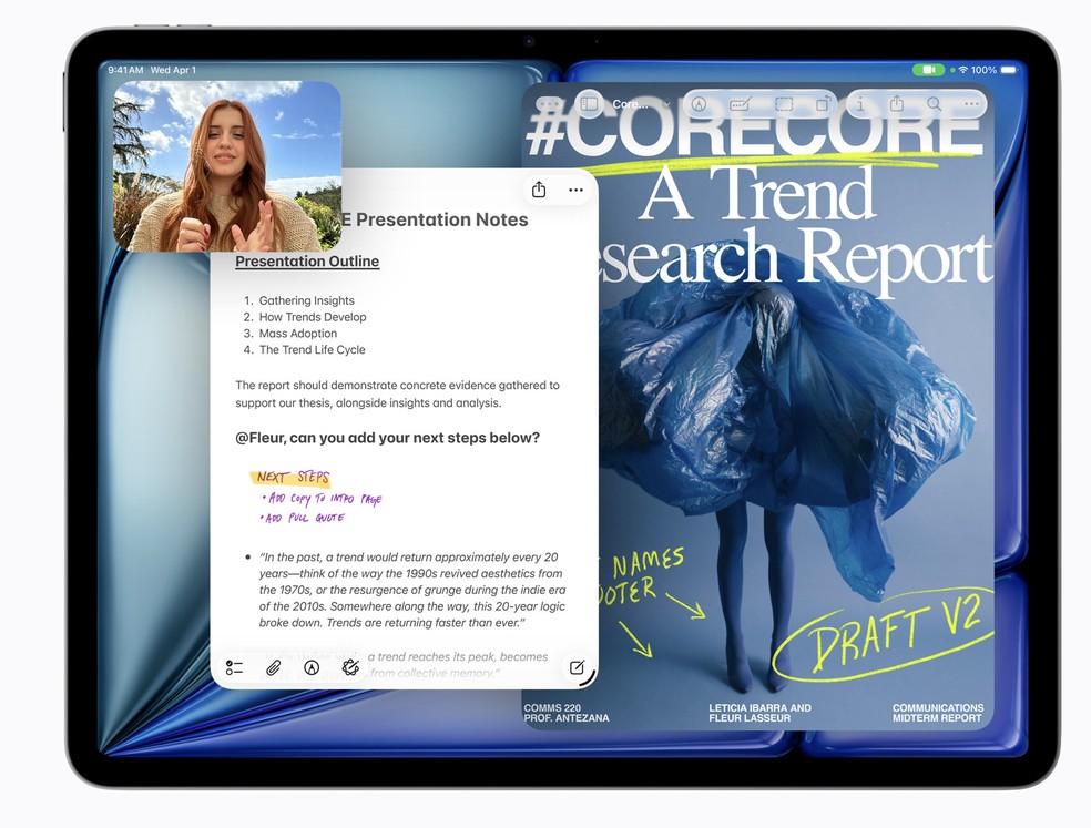 Apple lança  iPad Air com chip M4 — Foto: Reprodução