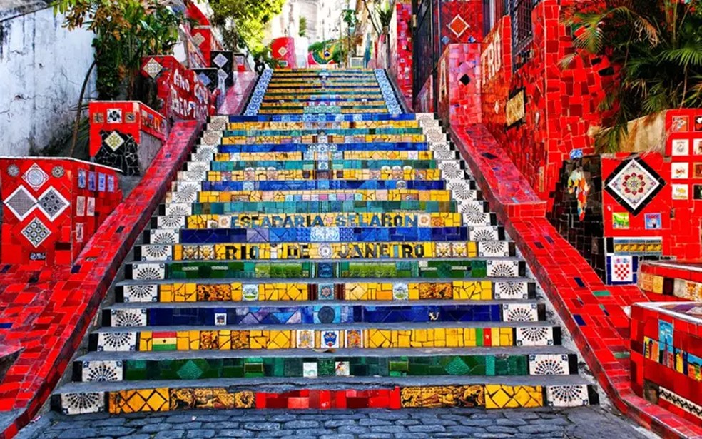 Escadaria Selarón, na Lapa