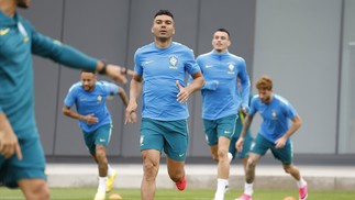 Treino da Seleção Brasileira em Nova Jersey nesta terça-feira (23). Na foto, Casemiro — Foto: Rafael Ribeiro / CBF