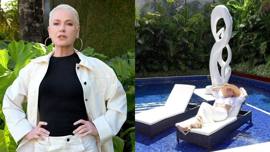 A atual casa da apresentadora tem cerca de 900 m² e Xuxa ampliou o espaço verde, que abriga sete pássaros soltos, como a Belinha, e quatro cães