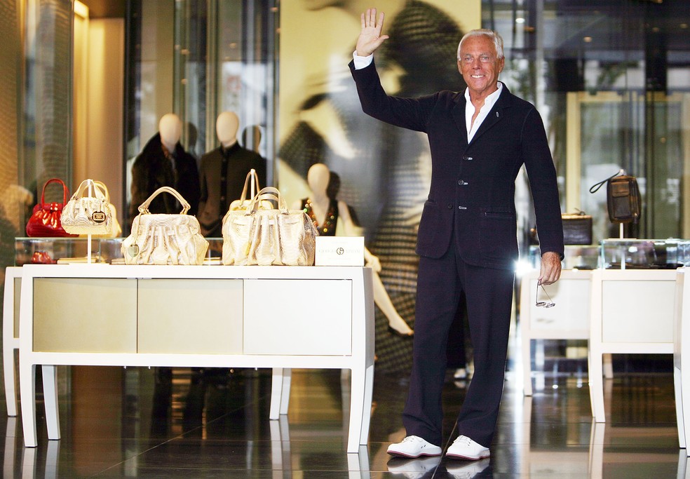 Armani Visita Loja emTóquio, EM 2007.